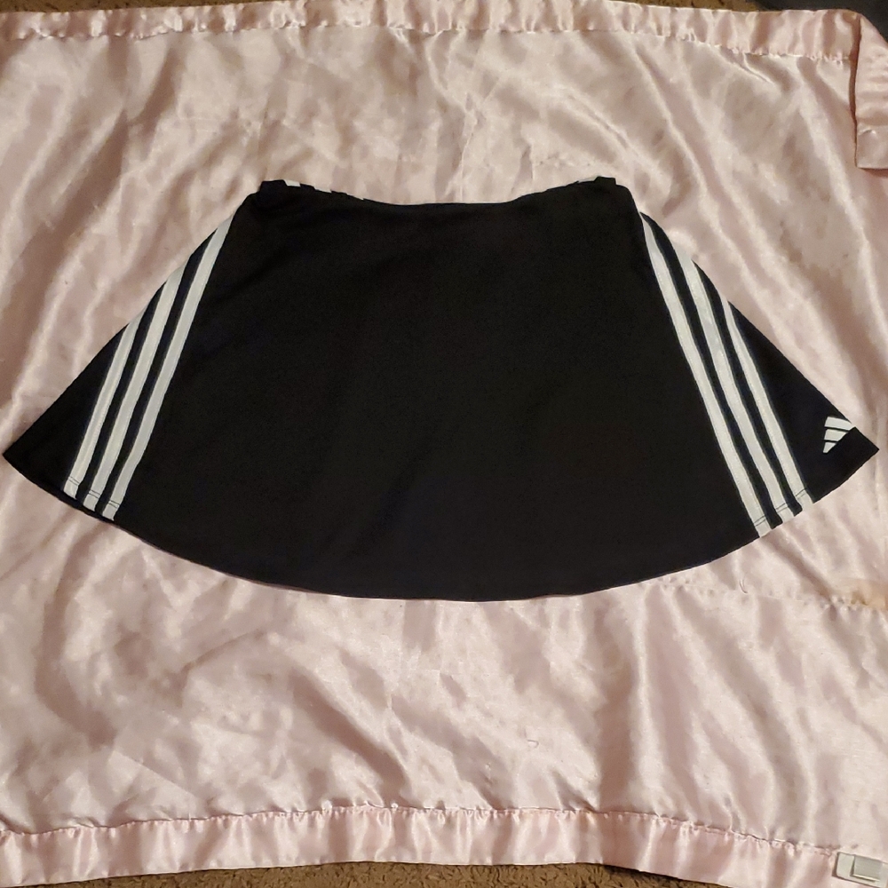 Adidas Kids Skort in Black with White Accents